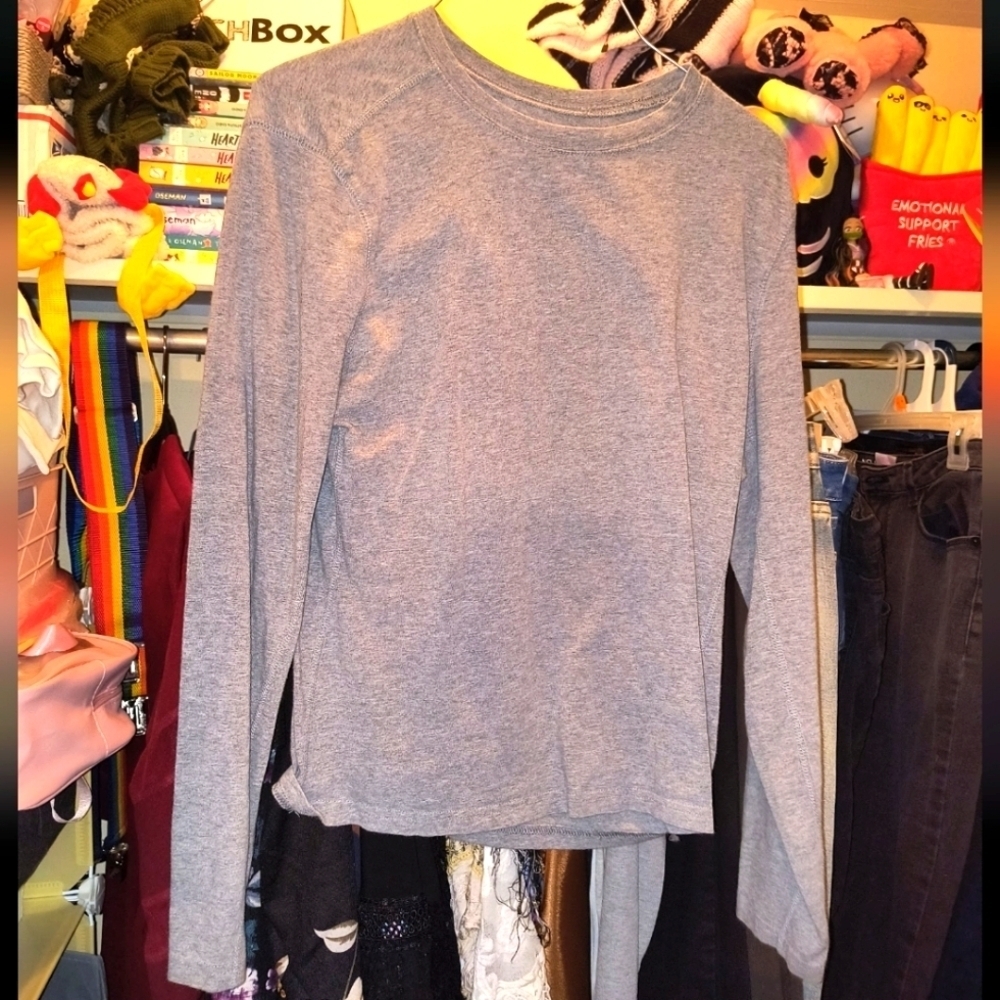 Athletic Works Heather Gray Long Sleeve Shirt